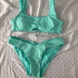 Teal bathing suit